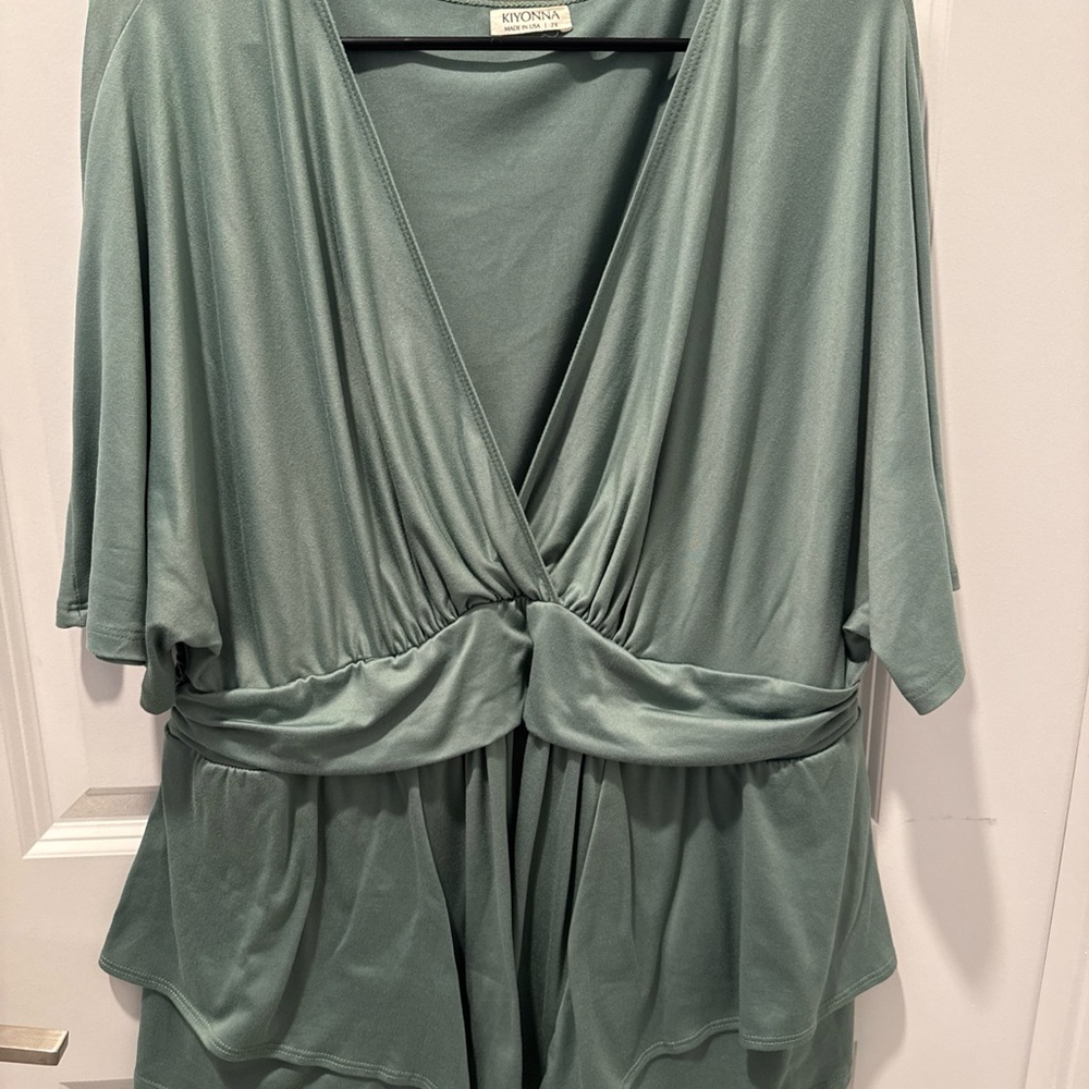 Kinona Sage Green Wrap Top